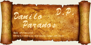 Danilo Paranos vizit kartica